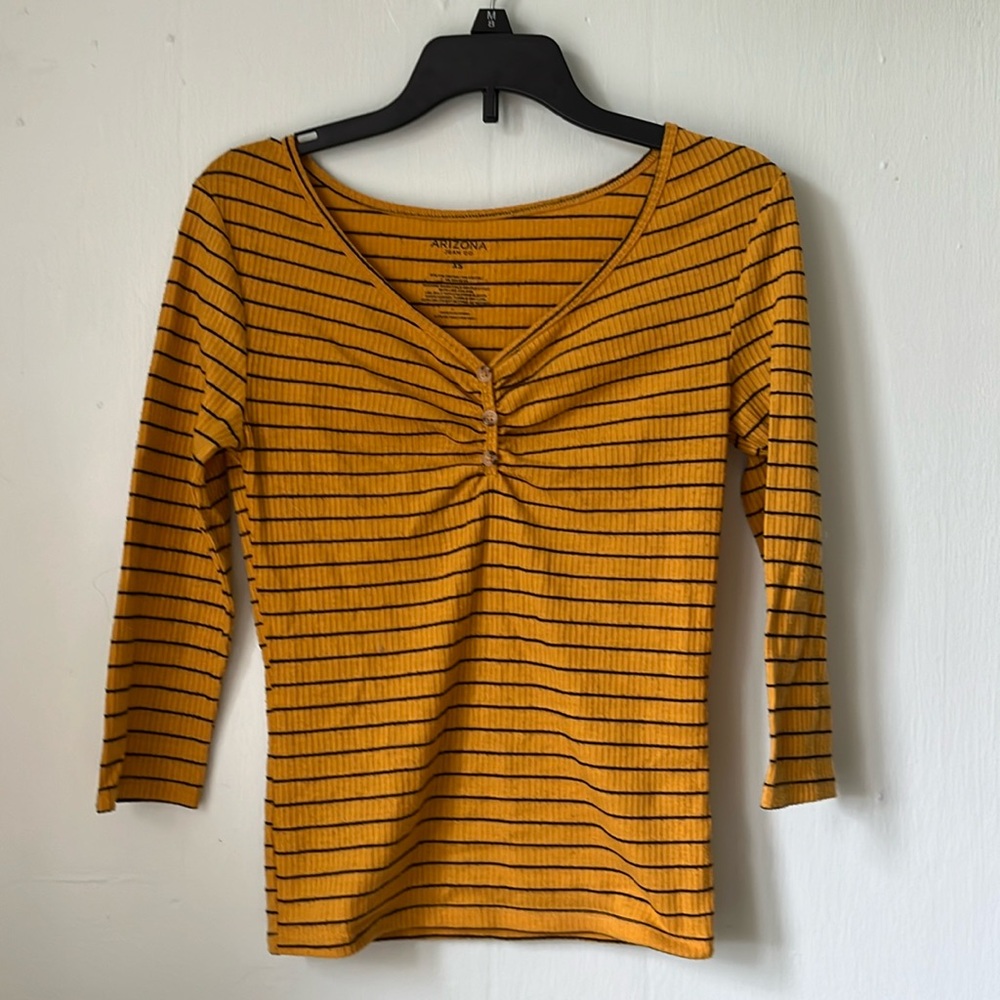 ARIZONA Yellow Striped Long Sleeve